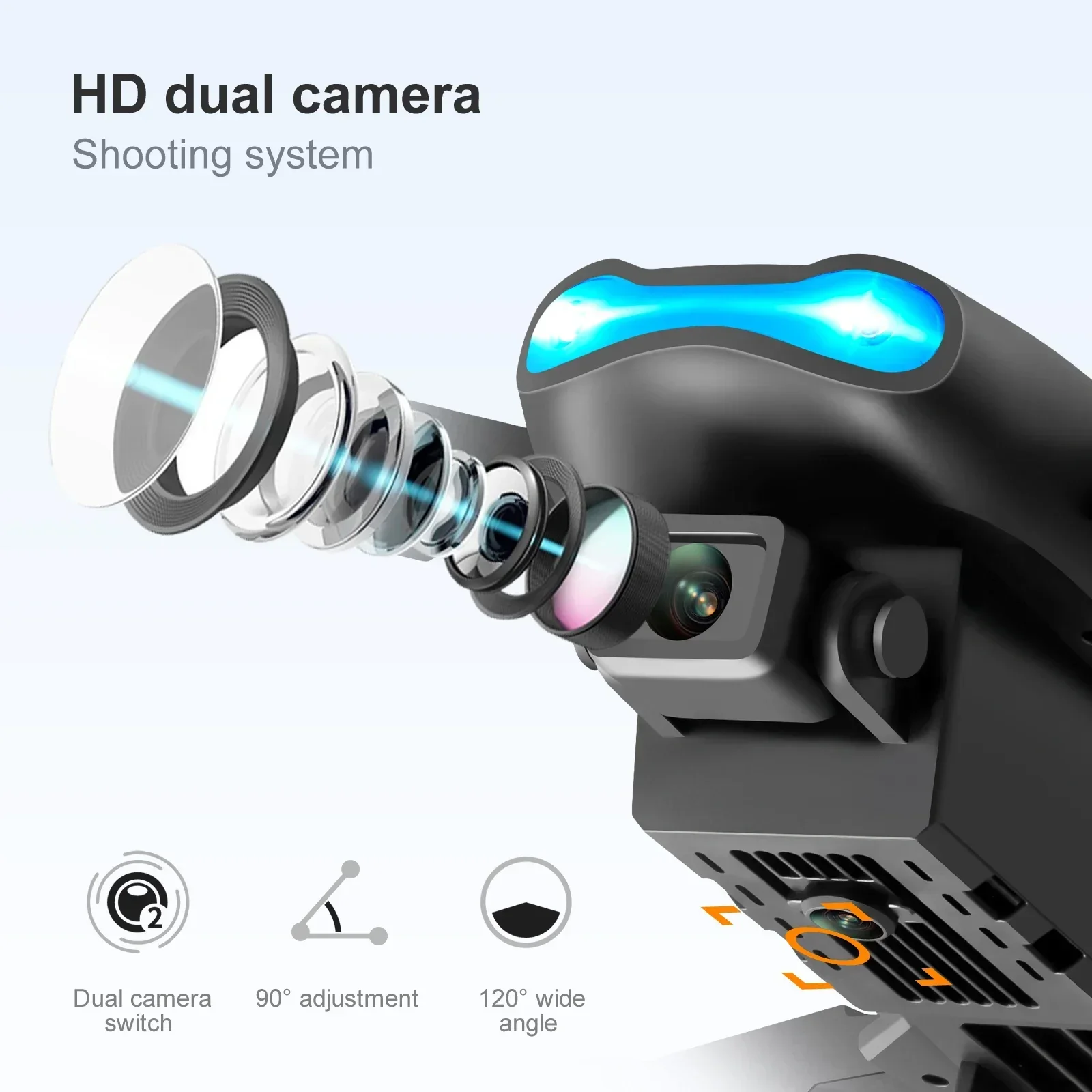 新型E99 Pro HD 4Kドローン デュアルカメラ 高度 - Drone Controller Screen のレビューと価格