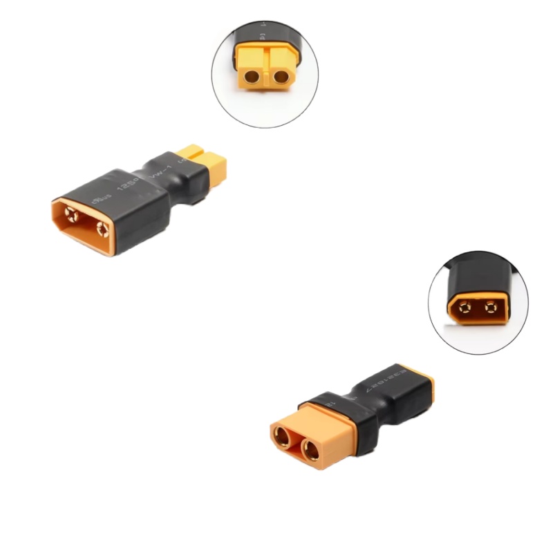 XT90-XT60変換アダプター（オス-メス、金メッキ、火花 - Drone Battery Adapter のレビューと価格