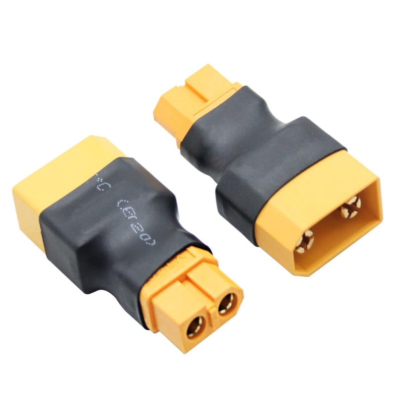 XT90-XT60変換アダプター（オス-メス、金メッキ、火花 - Drone Battery Adapter のレビューと価格