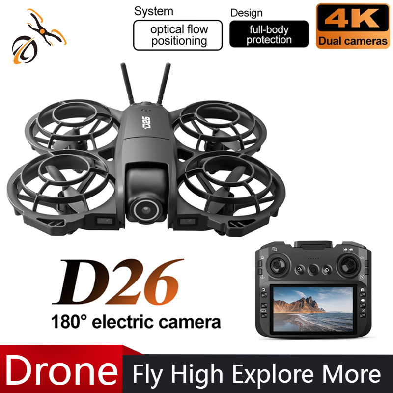 D26 ドローン 4K 空撮HD 180 °   カメラ付き - Drone Battery Adapter のレビューと価格
